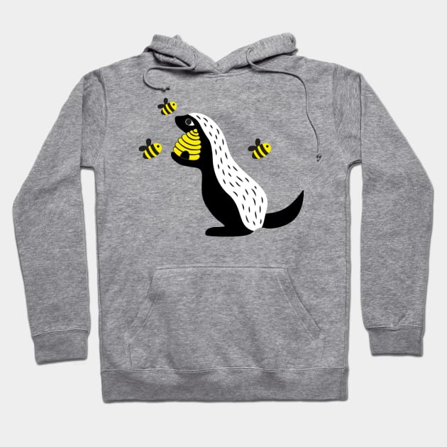 Honey Badger Loves Honey Hoodie by littleoddforest